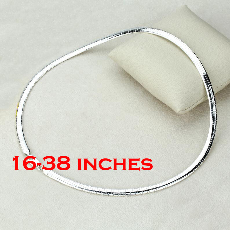 Genuine 18K White Gold Filled 16″-24 inch Italian Herringbone Chain Necklace K14