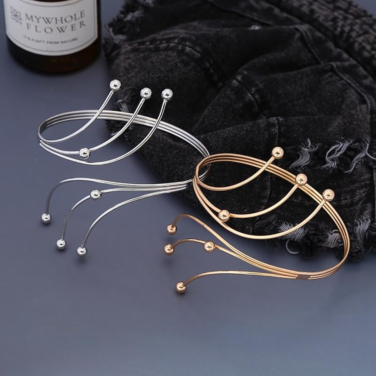 Caiyao Boho Upper Arm Bracelet Cuff Bangle Gold Silver Cuff Bracelets Mental …