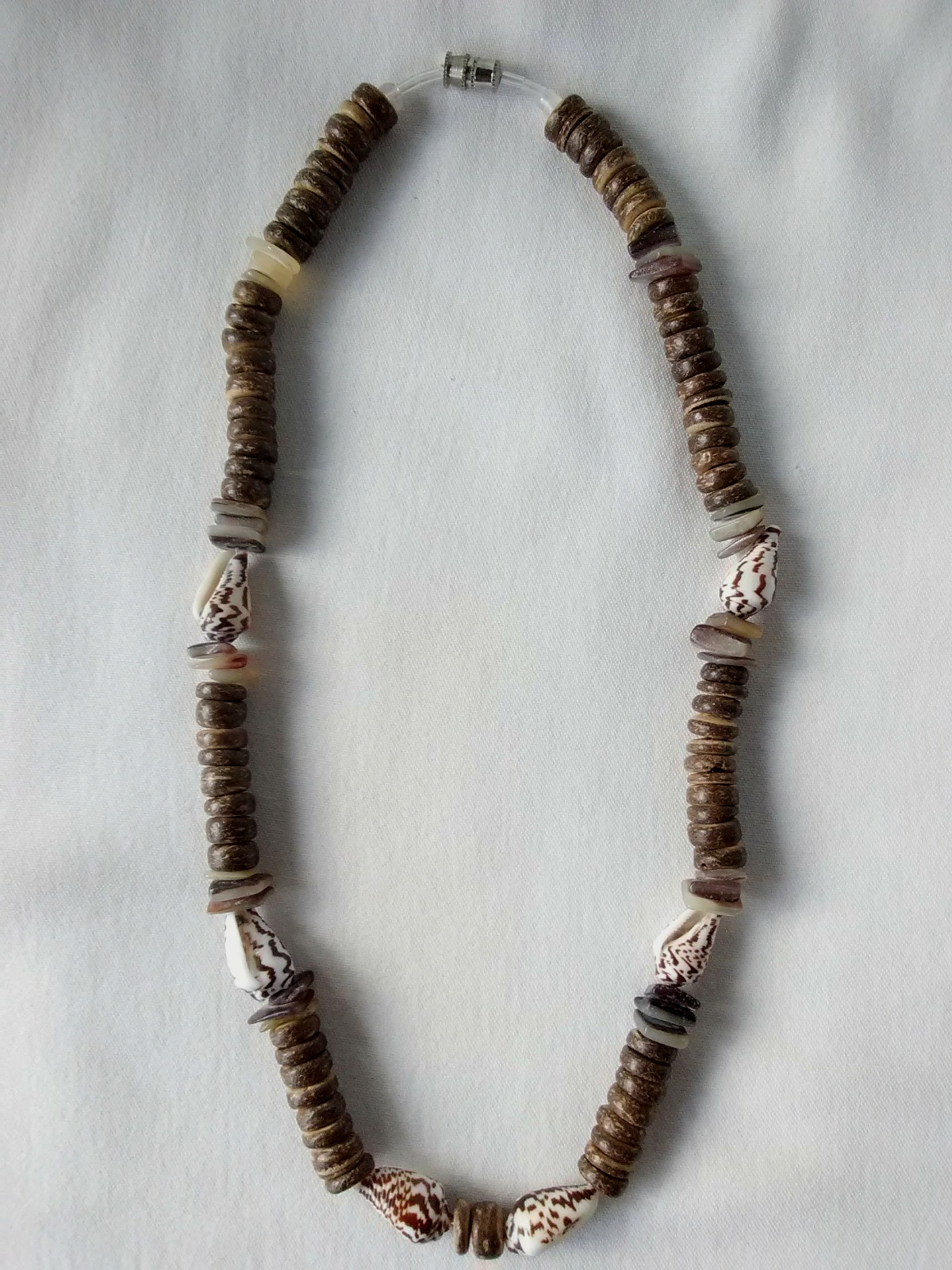Surfer Necklace Puka Shell Coco Beads Ethnic Tribal 17.5″ Gift US Seller New