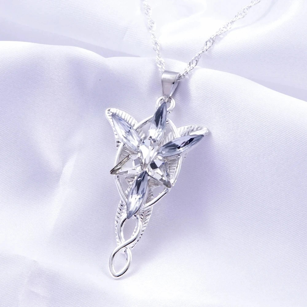 Movie The Lord Arwen Evenstar Necklace Elf Princess Arwen Twilight Star Crystal
