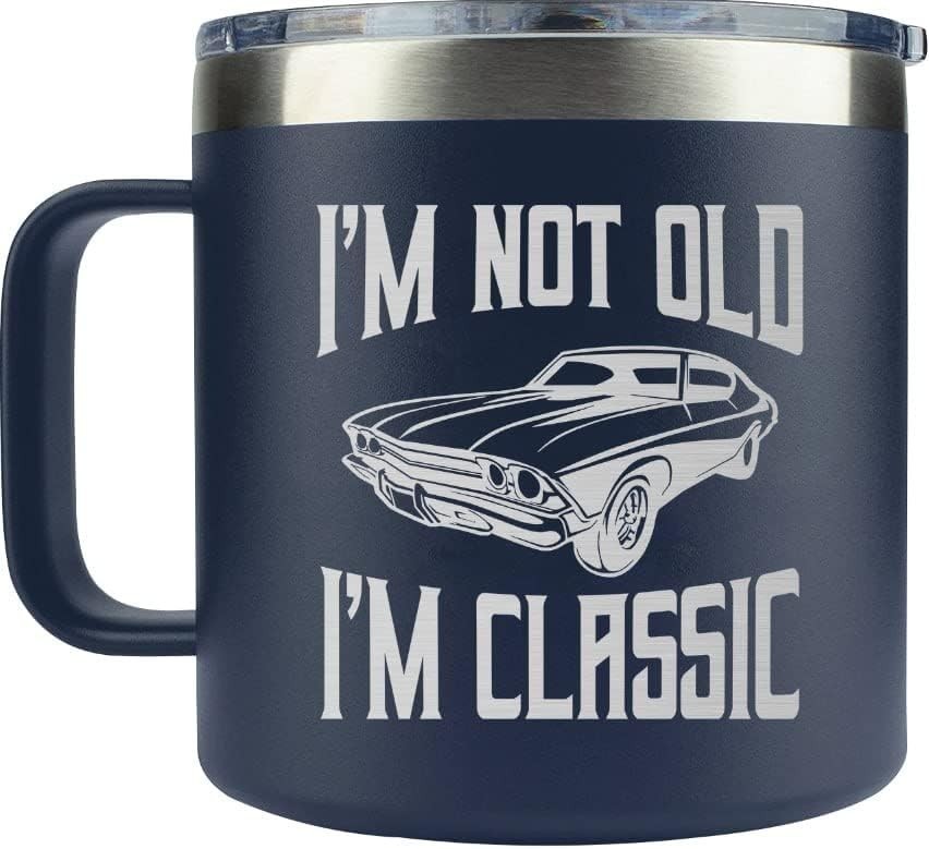 14oz Navy Insulated Mug for Dad – Memorable Gifts for Father’s Day and Christmas