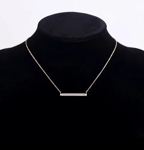 18k Gold Filled Lamp Pendant Necklace Made Simulated Diamond Designer Inspired