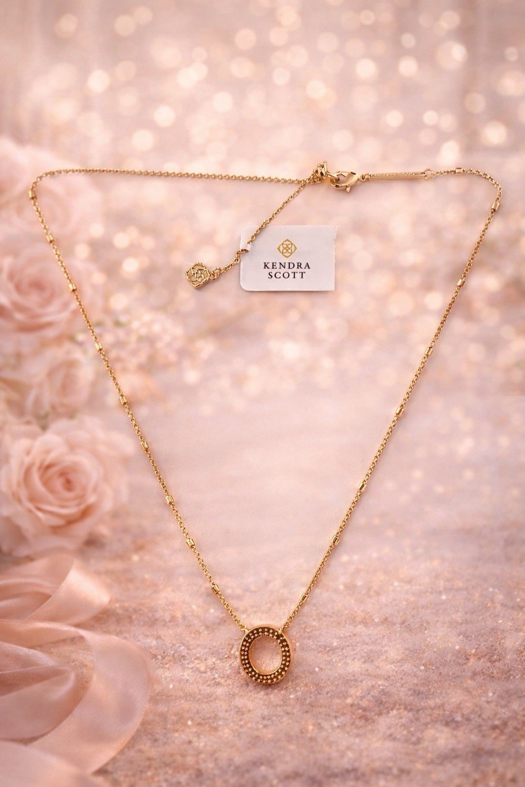 Kendra Scott Letter O Pendant Chain Necklace 14k Yellow Gold-Plated