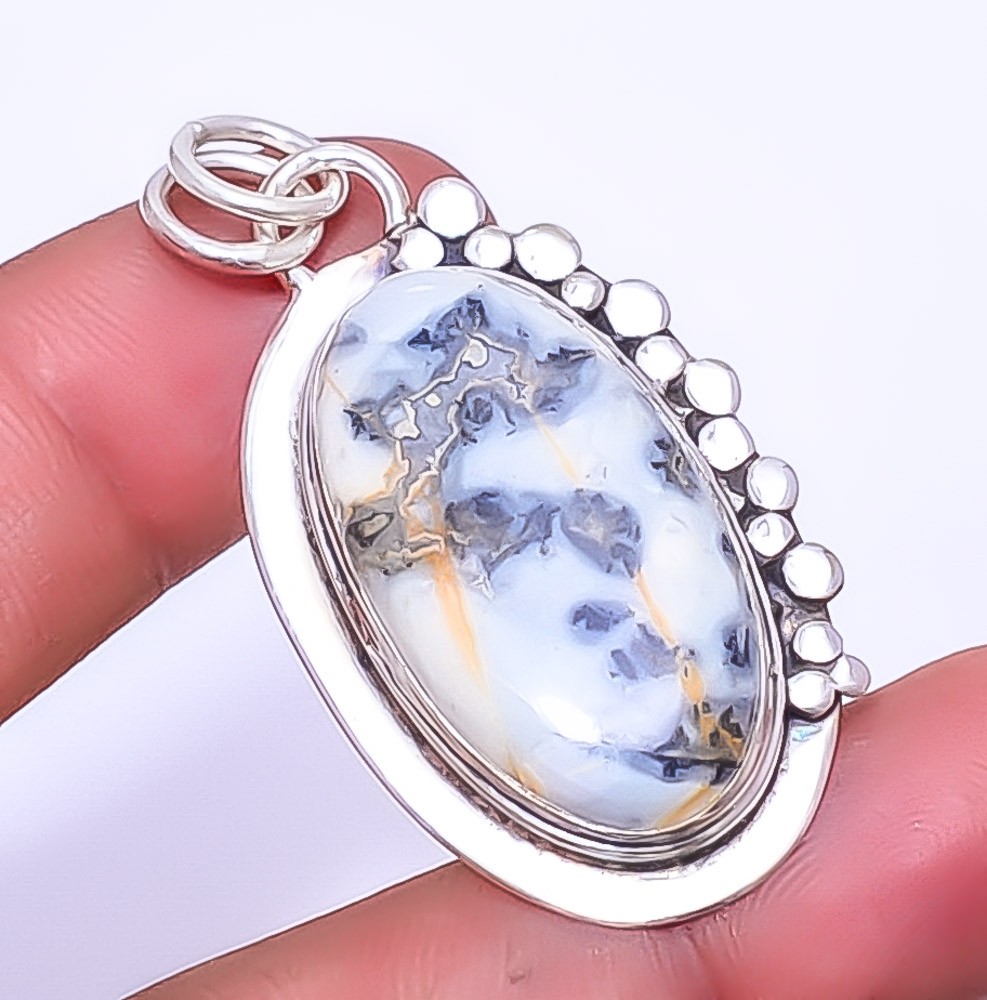 Malingano Jasper – Indonesia Gemstone 925 Sterling Silver Pendant 1.95″ A389