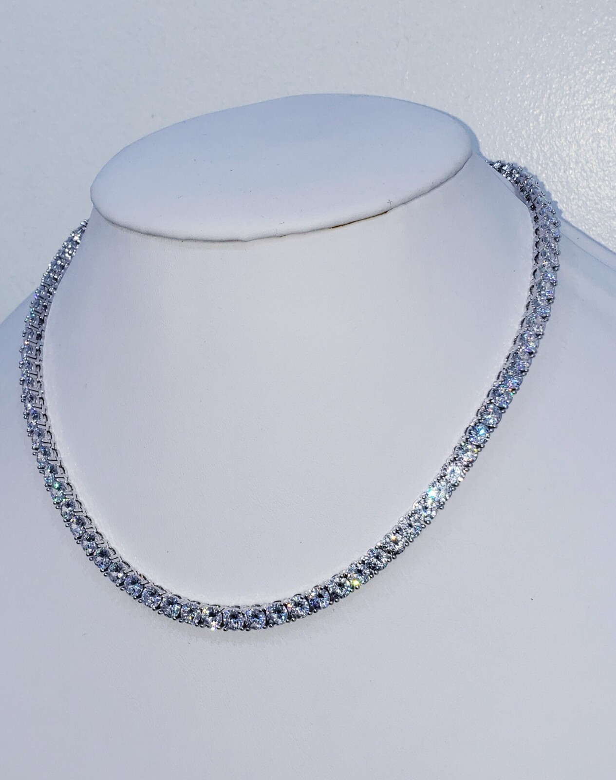 5mm vvs1 clarity Crystal’s Tennis chain 14 kt Gold & white gold finish