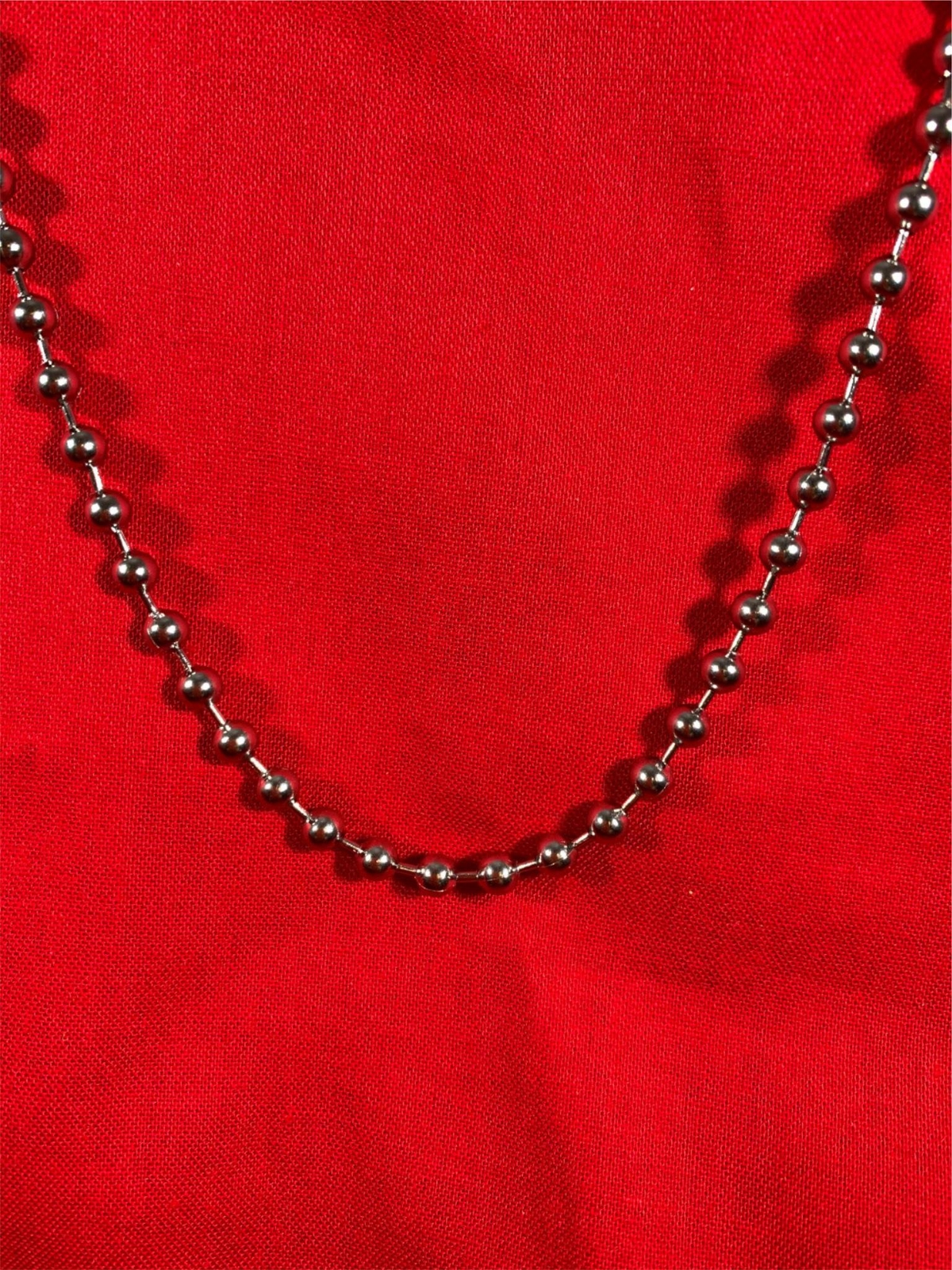 40 INCH 4mm STAINLESS STEEL SILVER BALL CHAIN WITH A MILITARY CLASP USA SELLER