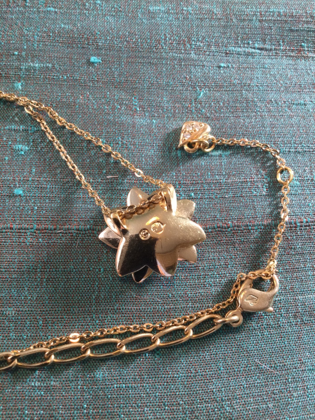 Genuine Signed Swarovski LOUELLA Flower Pendant, Boxed