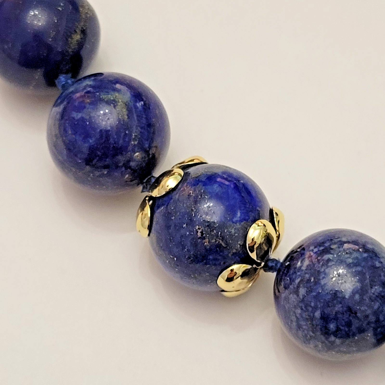 QVC Aluma AIL Lapis Lazuli 19mm-20mm Bead Necklace ~ 24″