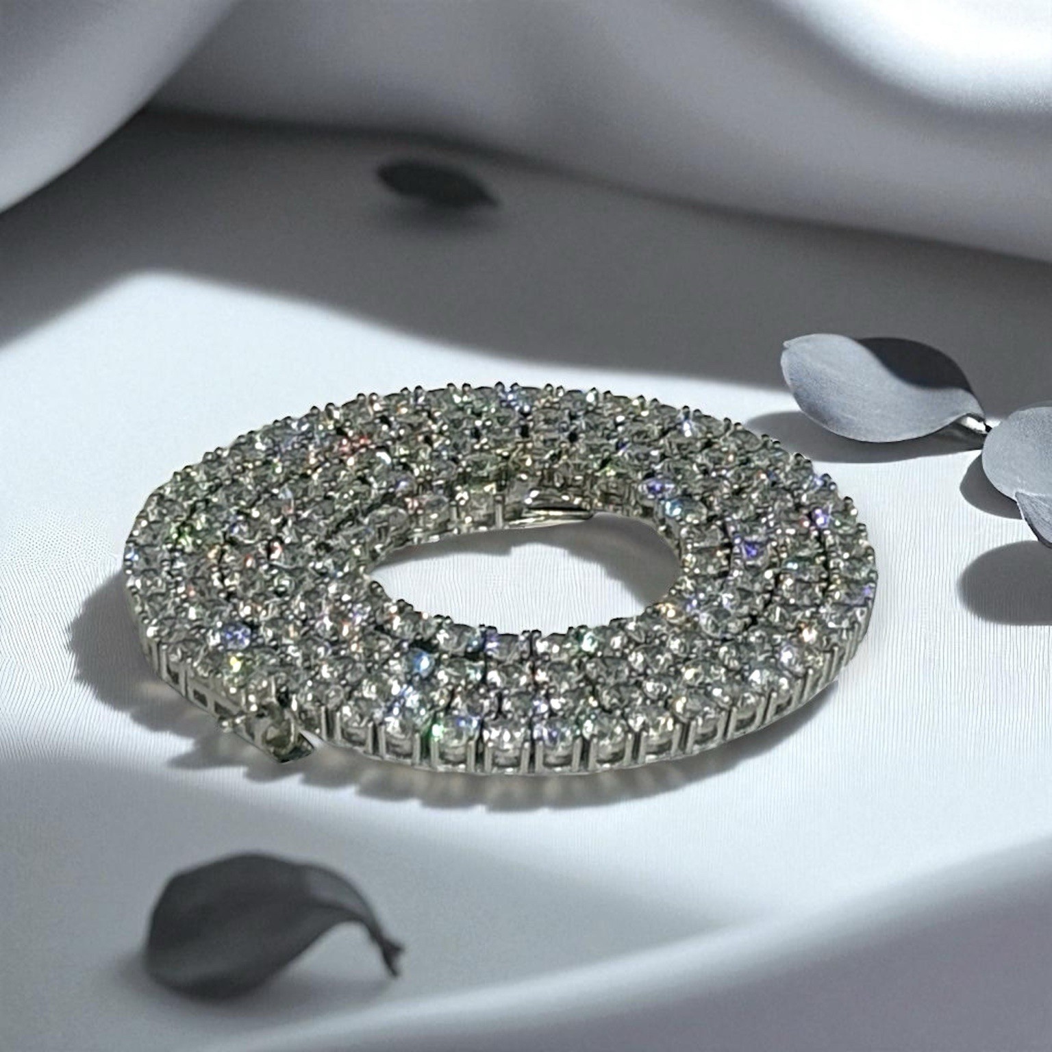 Solid 925 Sterling Silver 3mm-4mm 16”/18”/20” Iced CZ Hip Hop Tennis Necklace