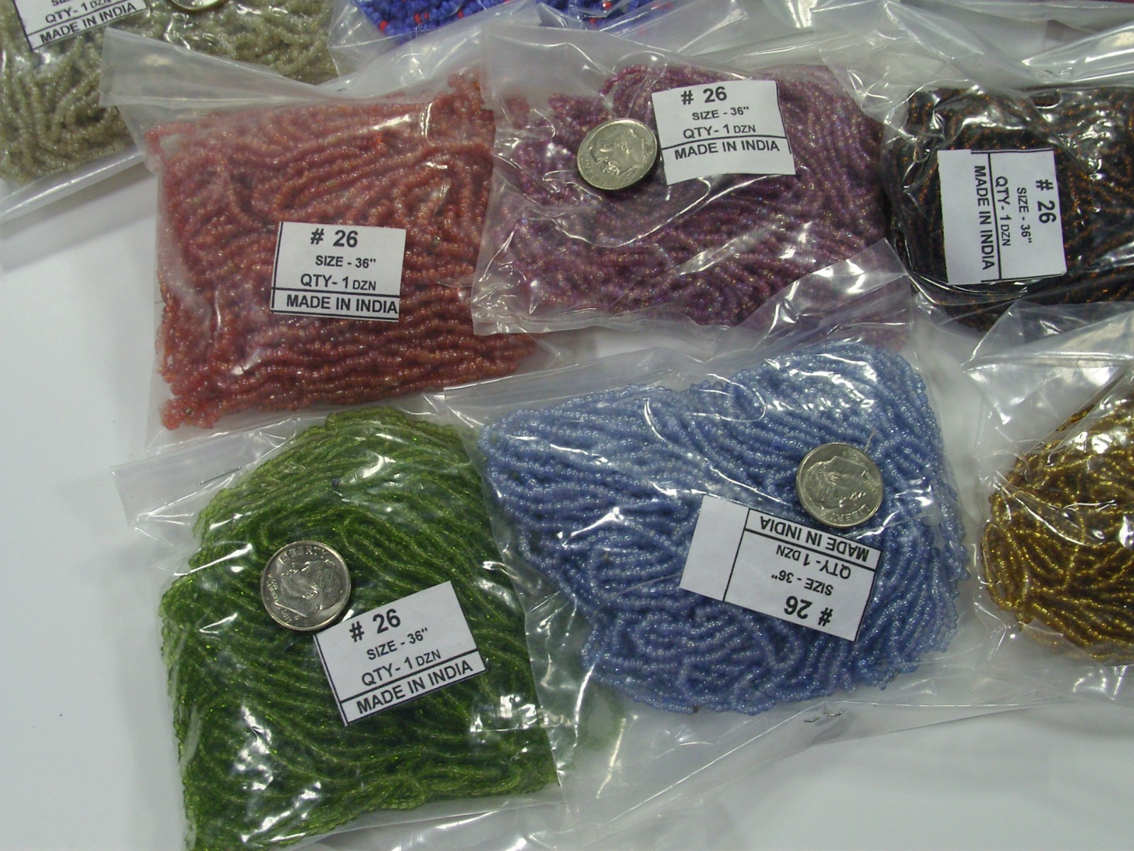 100 Strands 36″ Glass Seed Bead Necklaces Wholesale Bulk Lot Clearance (NP-43E)