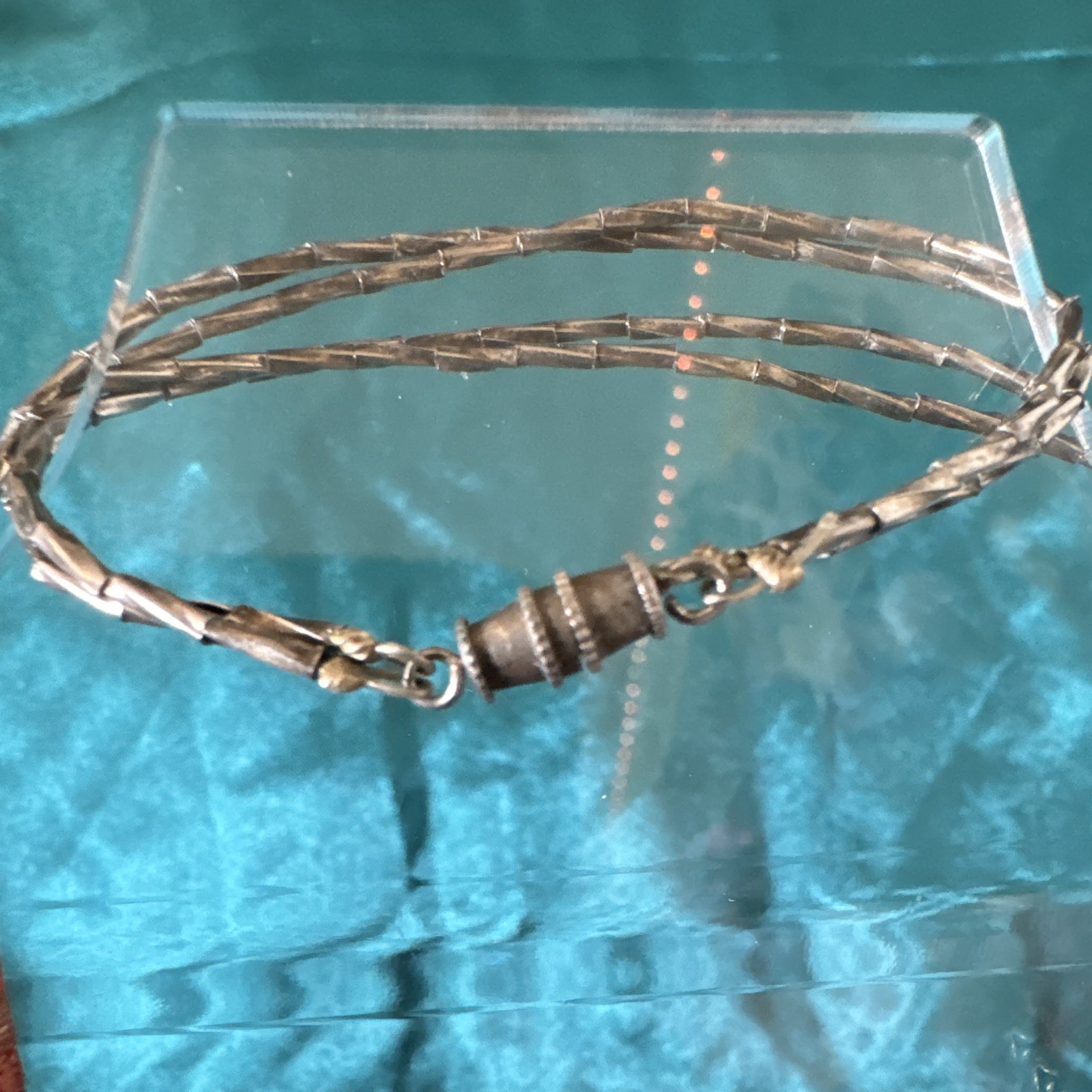 Vintage Handmade Two-Strand Sterling Silver & Red coral Necklace – Southwestern/