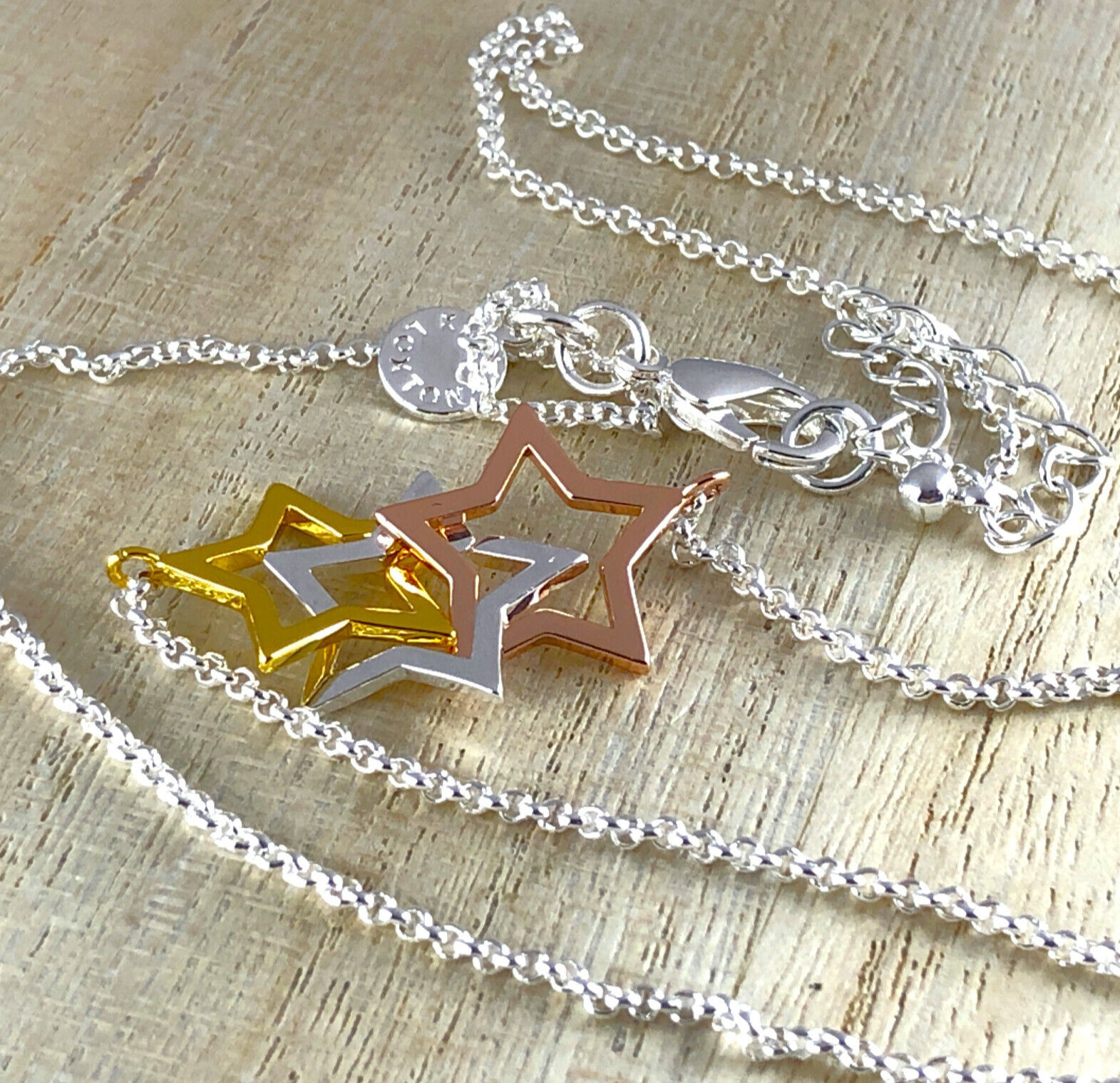 Katie Loxton Necklace 18 inch FLORENCE STARS Multi Gold Silver Plated Dainty NWT