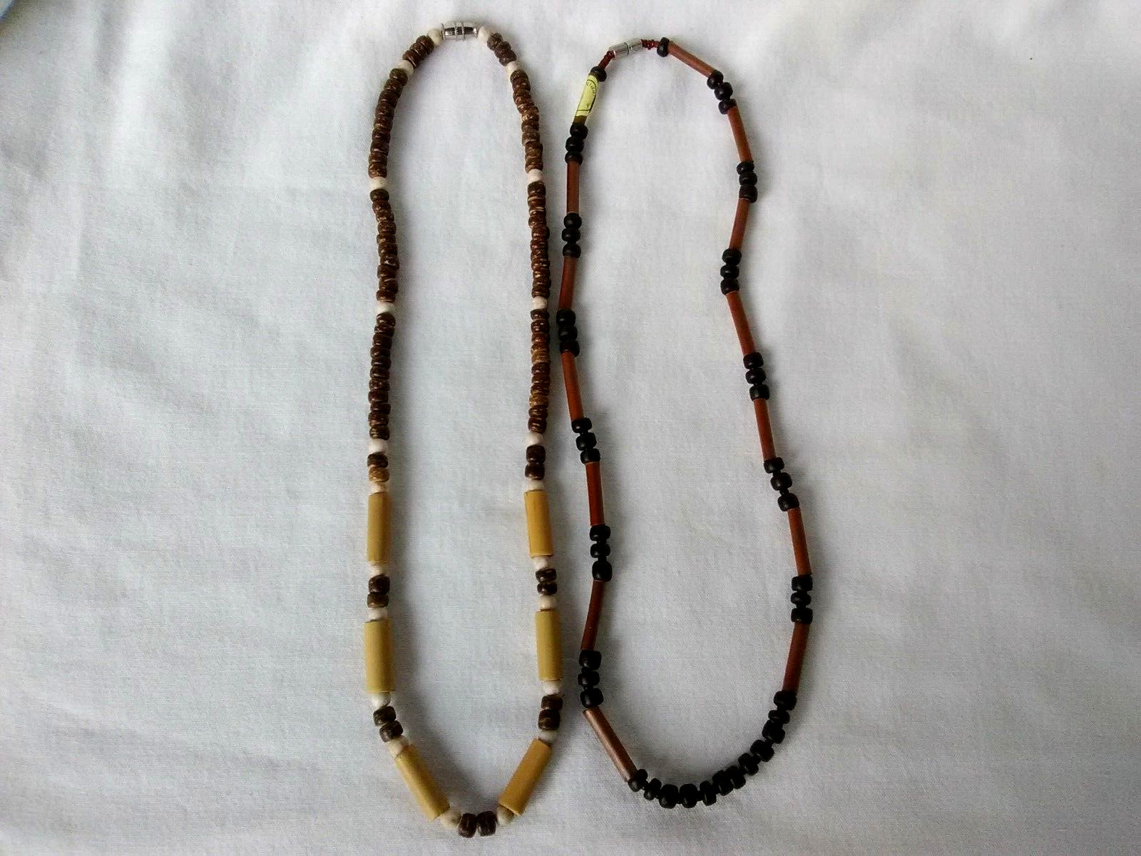 2 Lot Surfer Necklaces Choker Ethnic Tribal Unisex 18″ USA Seller New