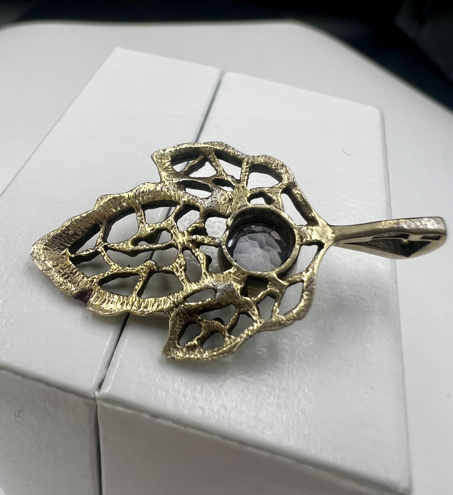 Antique pendant 1970s stone Alexandrite Silver 875 collectible model old