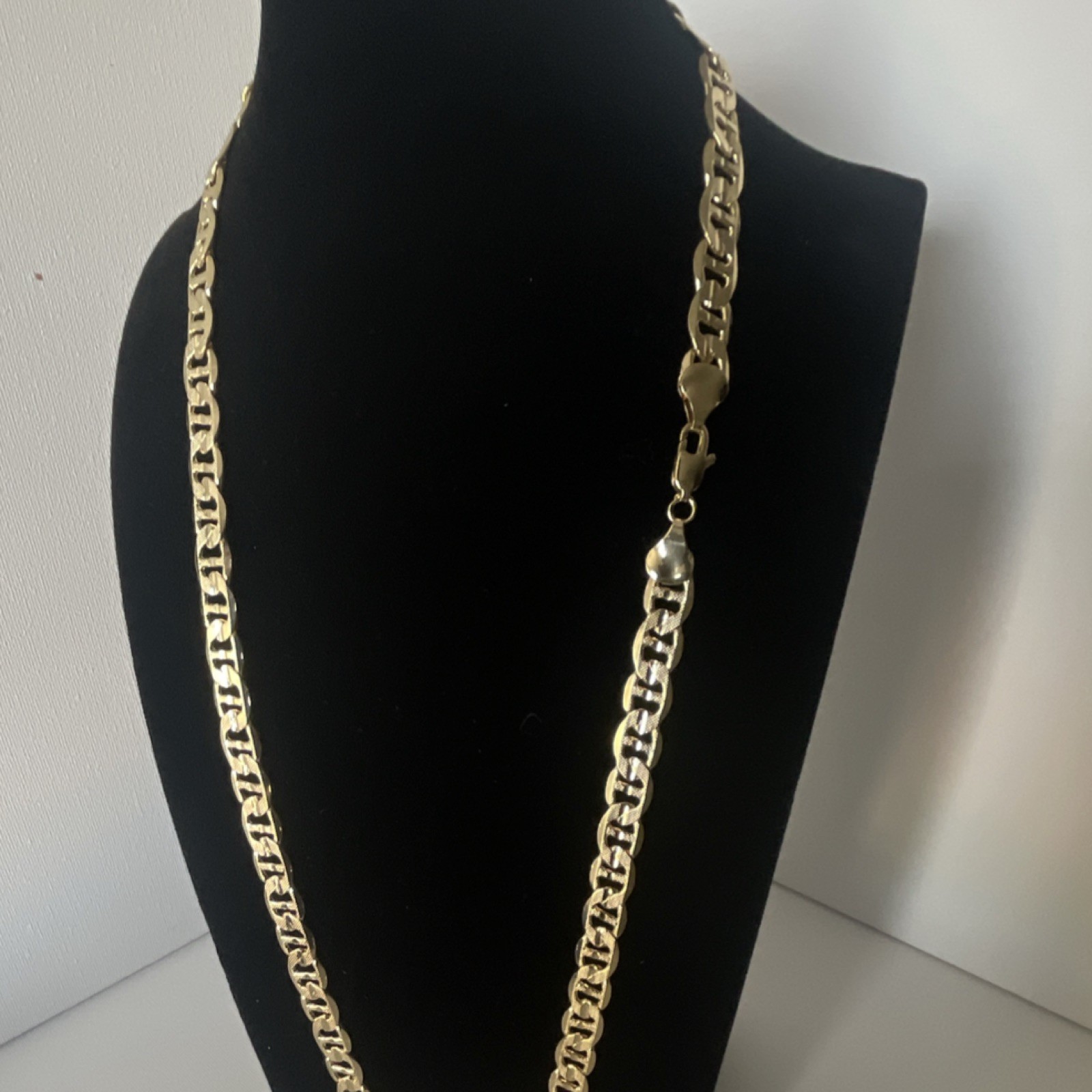 14K Gold Filled Diamond Cut Cuban Link Chain Necklace 22” 4 mm Unisex