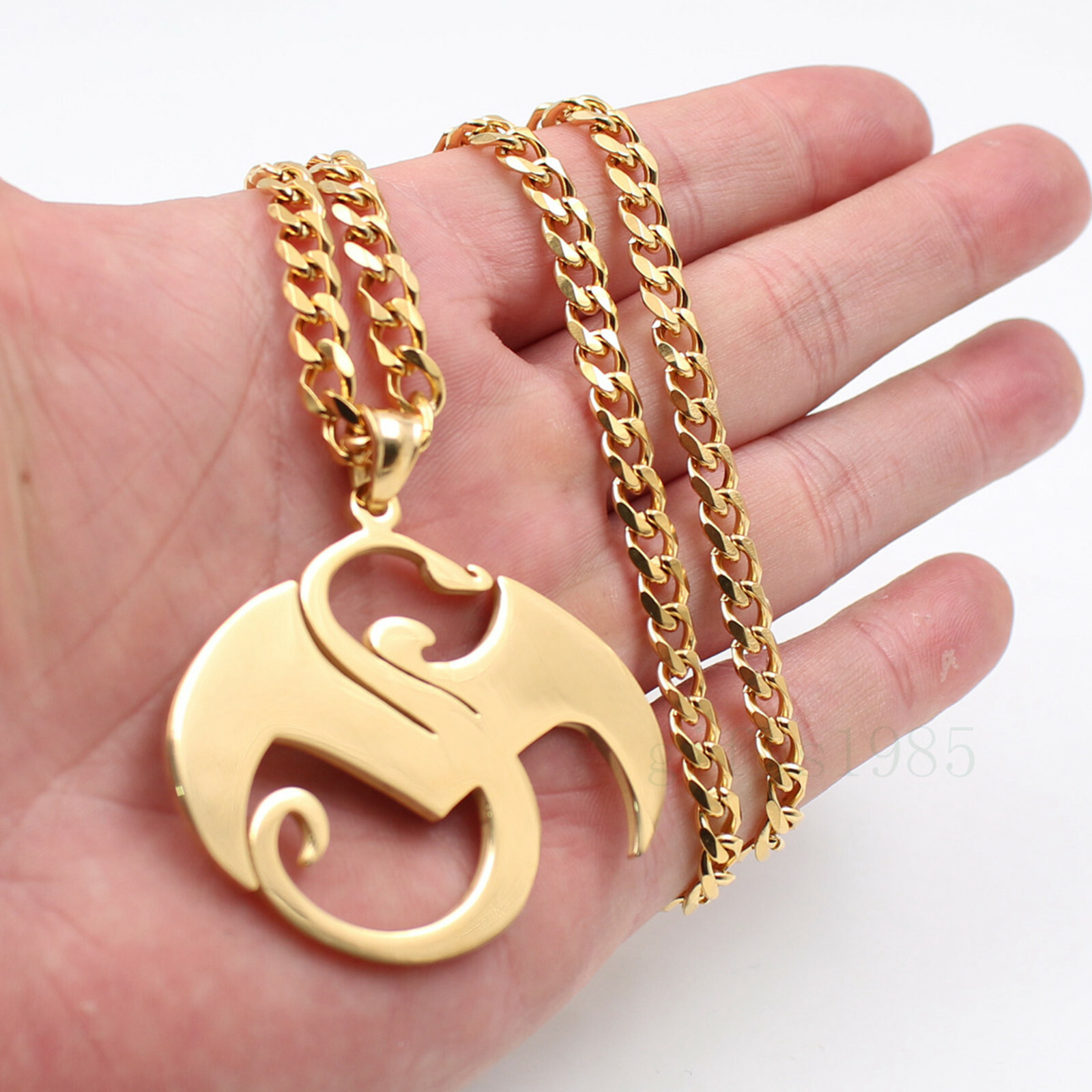 3 tone Large strange music charm S.steel pendant TECH N9NE curb box necklace