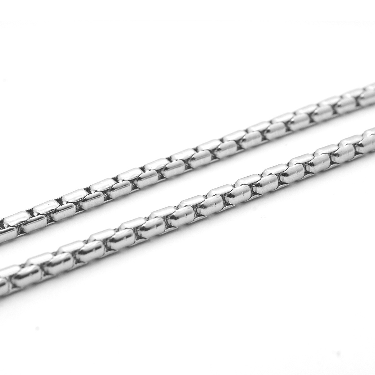 Wholesale New Stainless Steel Square Rolo Box Cylinder Chain Necklace Men Women
