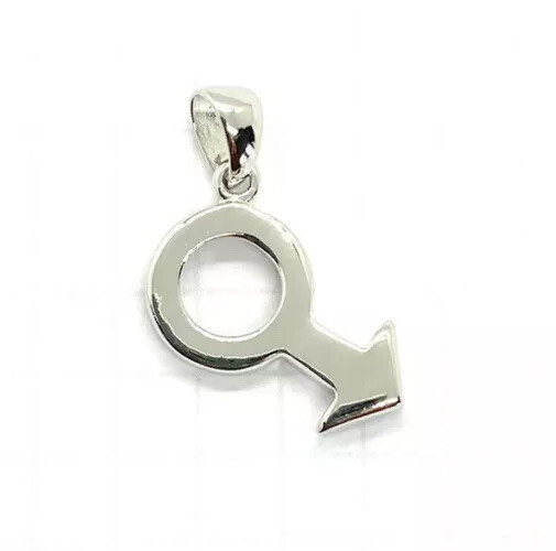 MALE SYMBOL PENDANT Charm Man/Men/Boy/Male Sex Sign 925 STERLING SILVER