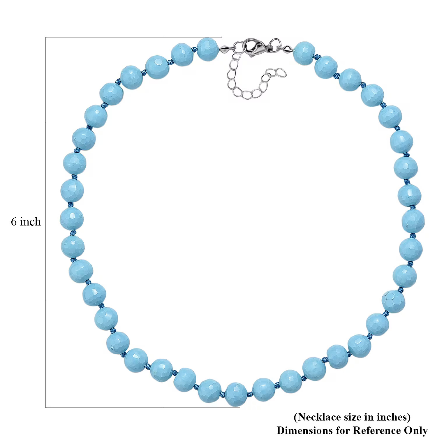 Doorbuster Faceted Sleeping Beauty Color Shell Pearl Necklace 18-20 Inches in