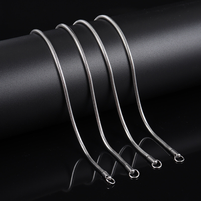 16-24″ Silver Tarnish-Free Italian Snake Chain Necklace 1MM Jewelry for Unisex