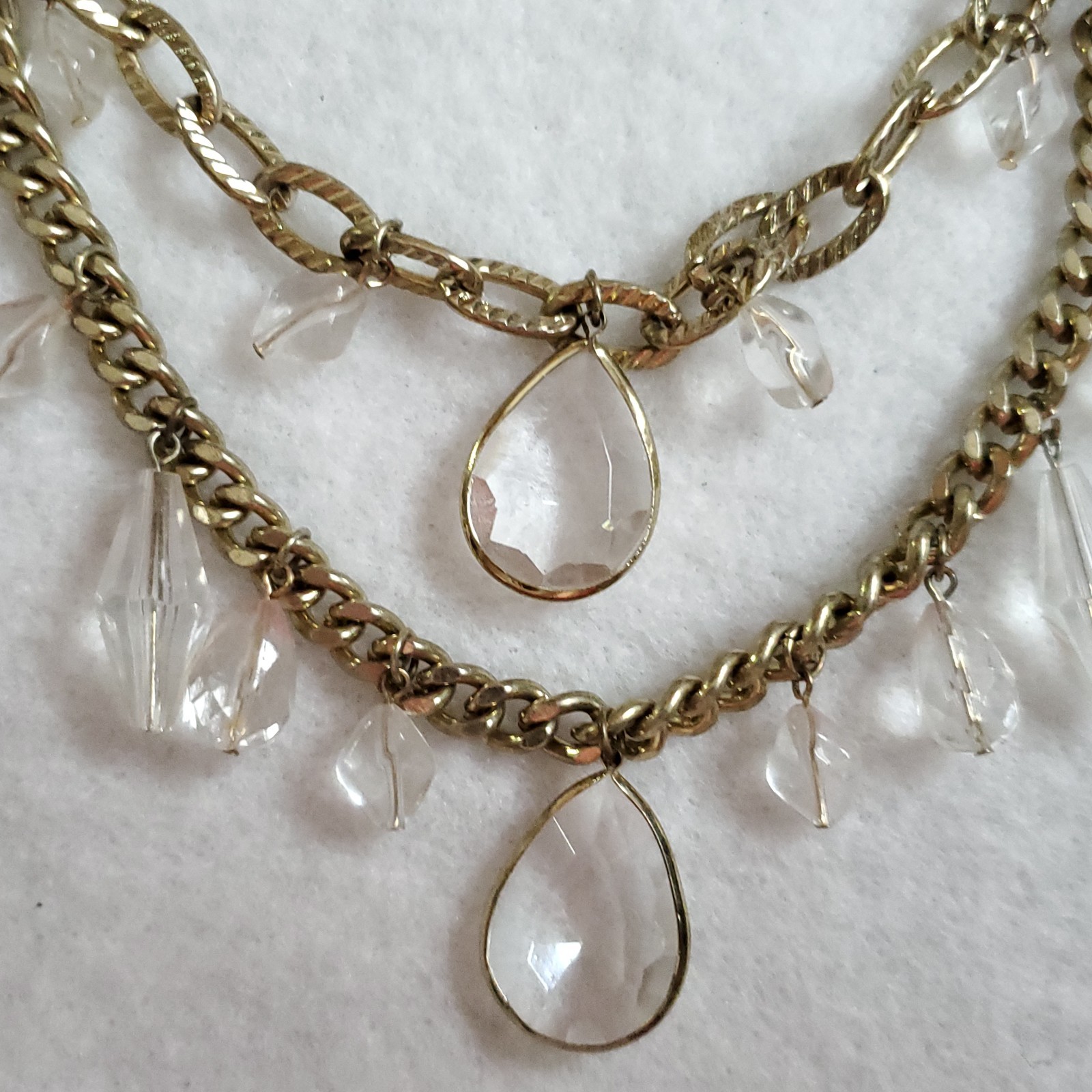 Bib Necklace Lot of 3 Gold Tone Rhinestone Stella Dot Lane Bryant 16-20″
