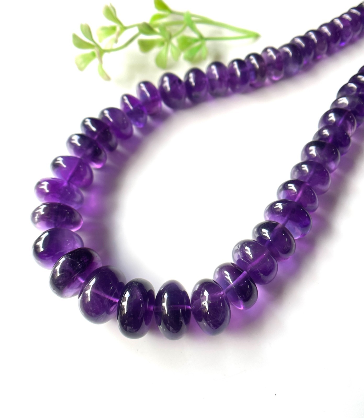 18 INCHS~AAA+Natural Purple Amethyst Faceted Rondelle Beaded Necklace-6/11 MM