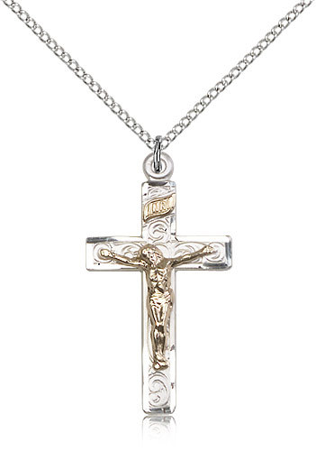 Gold Filled Crucifix Pendant For Women On 18 Chain – 30 Day Money Back Guara…