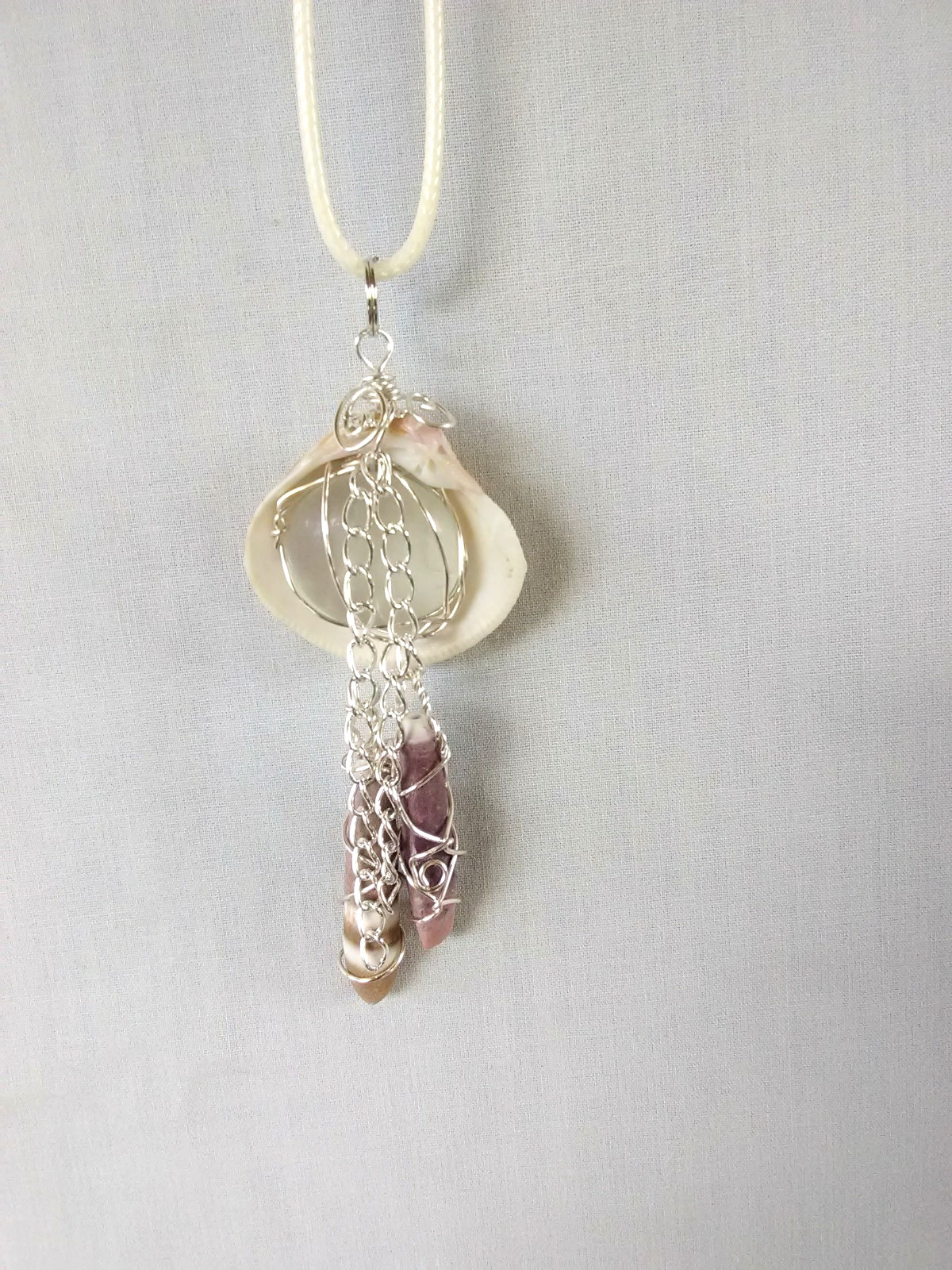 Clam Seashell Pendant Necklace 19″ Boho Women’s Jewelry US Seller Gift