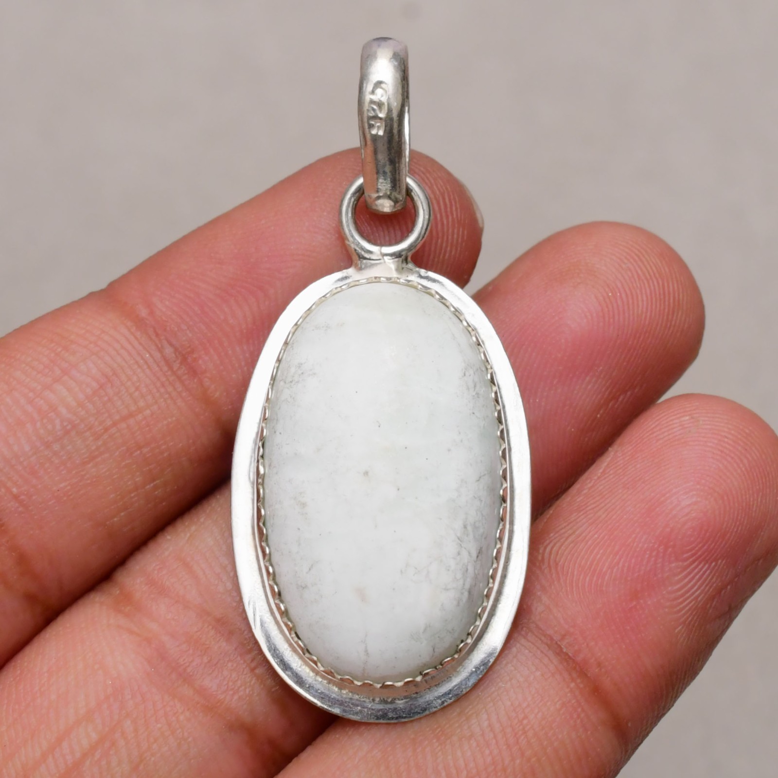 Howlite Gemstone Handmade 925 Sterling Silver Jewelry Pendant 1.69″
