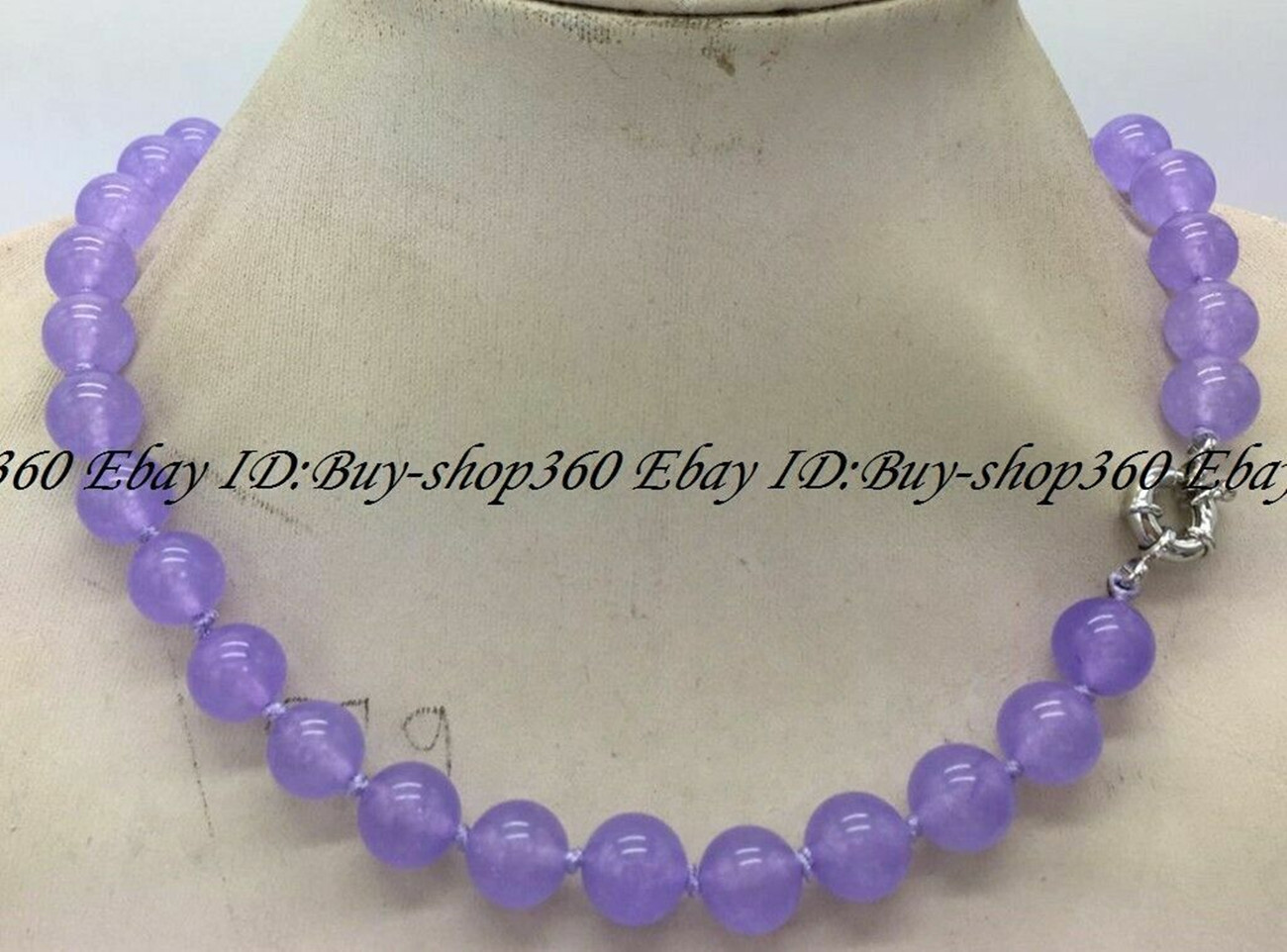 Natural 8mm Round Purple Alexandrite Gemstone Beads Necklace 20″ AAA