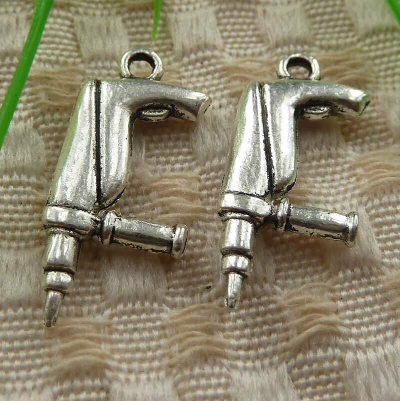 120 Pcs Tibetan Silver Electric Drill Charms 27X12MM S4185 DIY Jewelry Making