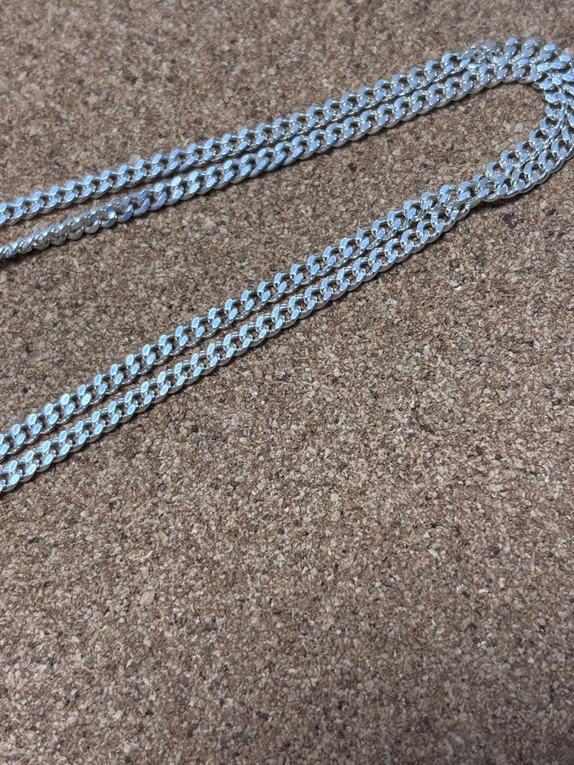 Excellent GUCCI Silver 925 Stamped. G Motif Plate Necklace