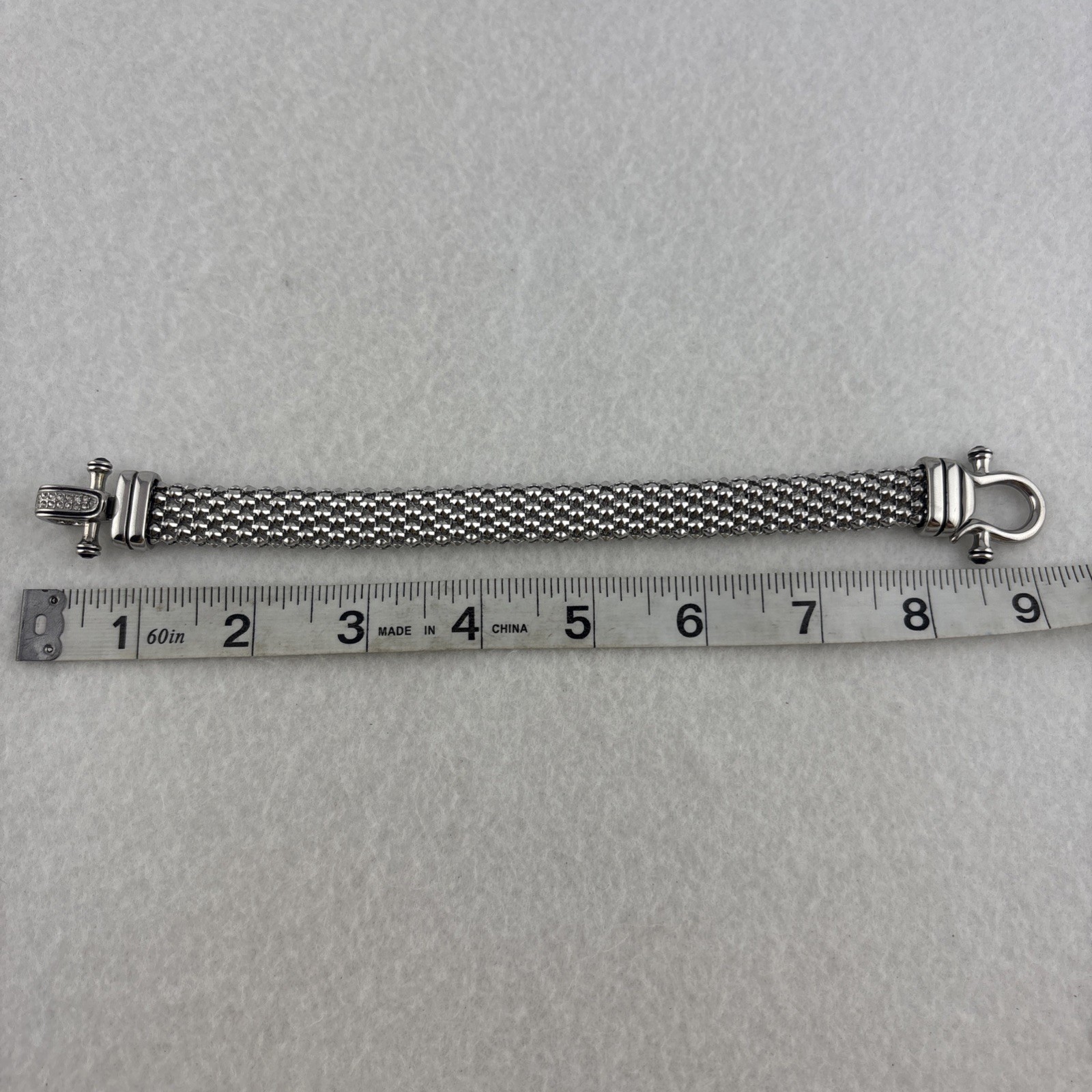 Emma Skye DSMK Stainless Steel Mesh Necklace & Bracelet Set Magnetic Clasp