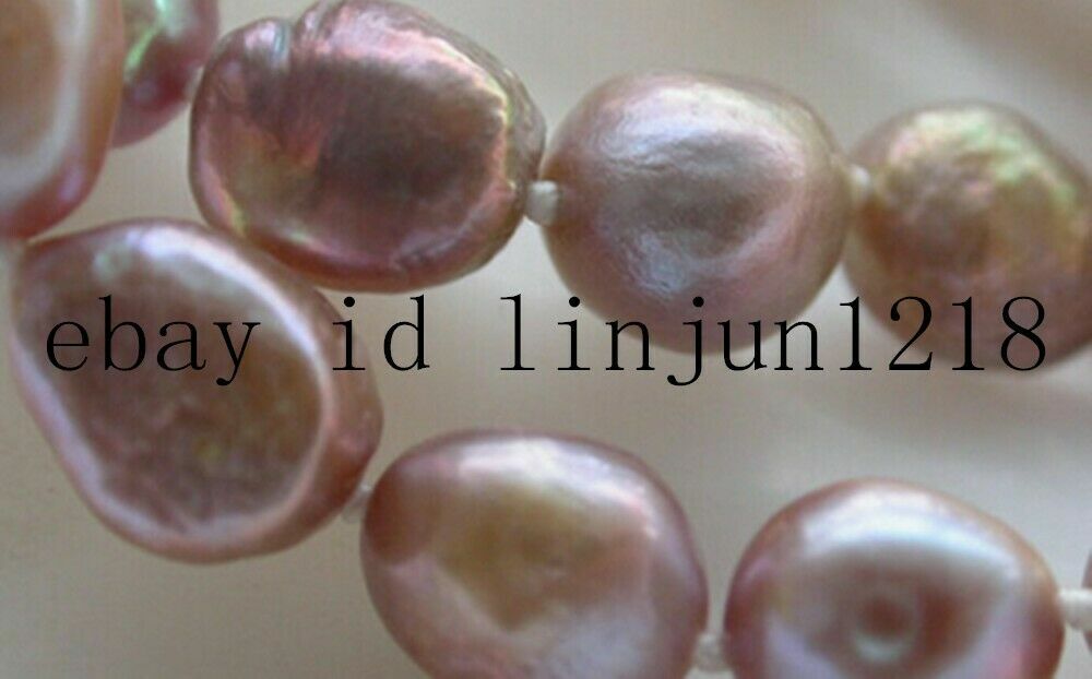 Natural 8-9mm Lavender Baroque Freshwater Pearl Necklace 20/22/24/28/36inches
