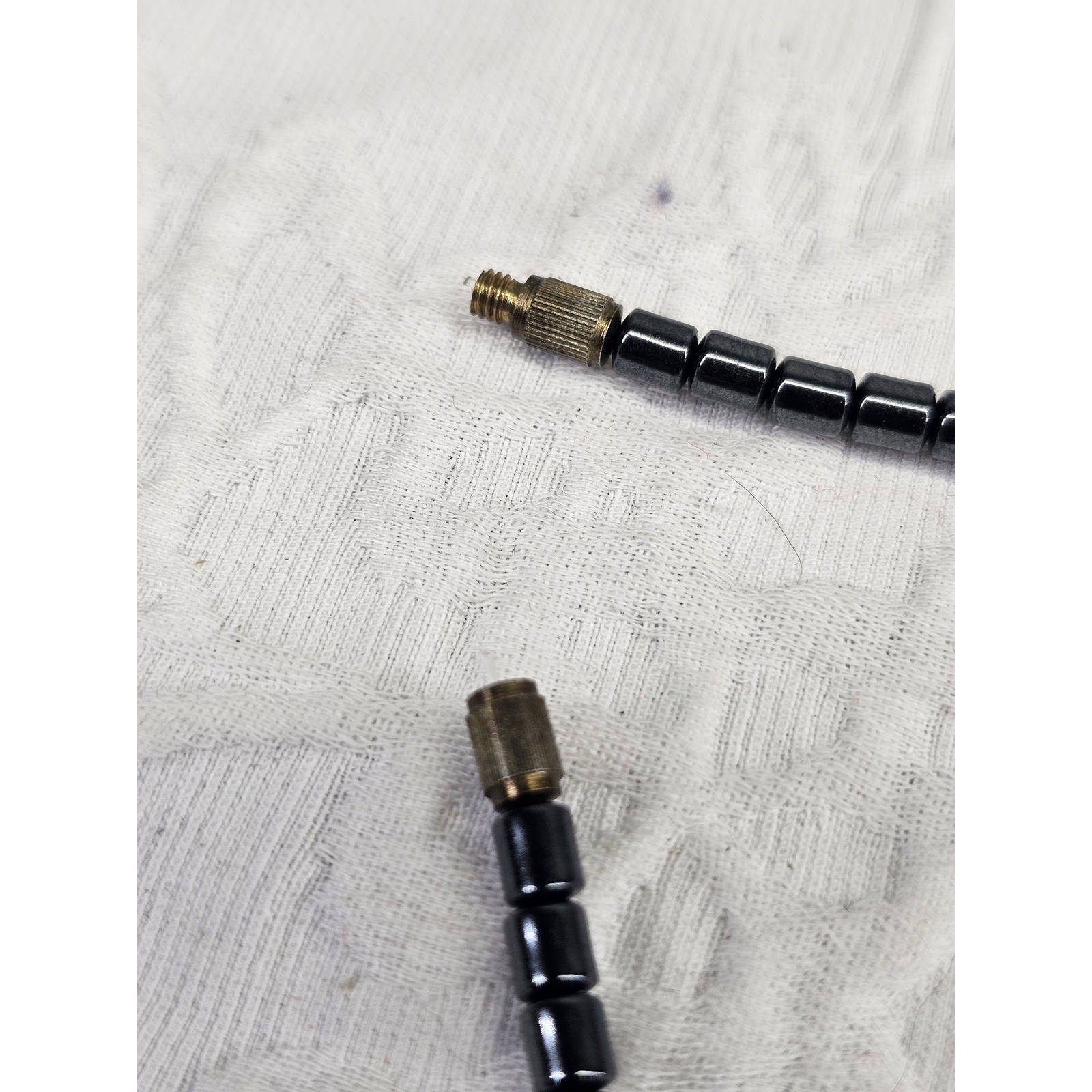 Vtg native Hematite Magnetic Necklace Beads Healing Energy Therapy Clasp Closure