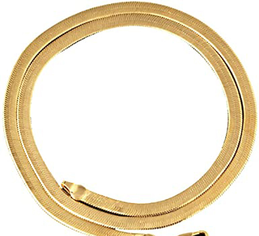 Genuine 18K Yellow/Rose/White Gold Filled 16″ – 24inch Flat Snake Chain Necklace