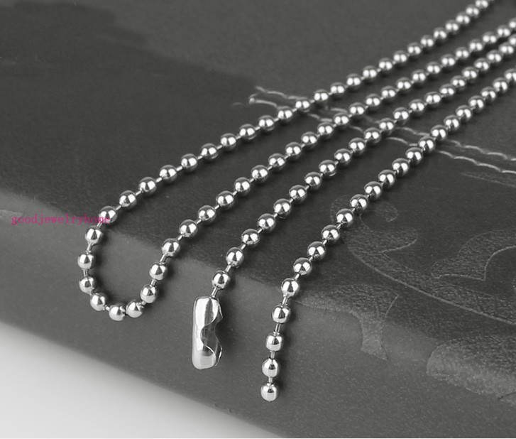 1.5mm-12mm 16-40″ Women’s Me’s 316L Stainless Steel Ball Chain Necklace Jewelry