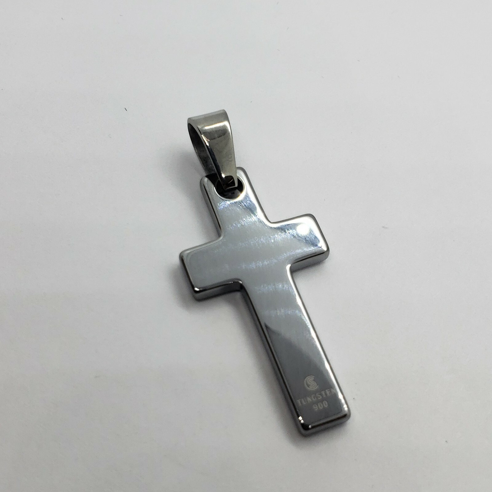 Tungsten Carbide High Polished Cross Pendant Excellent Quality 1 5/8 inches Long