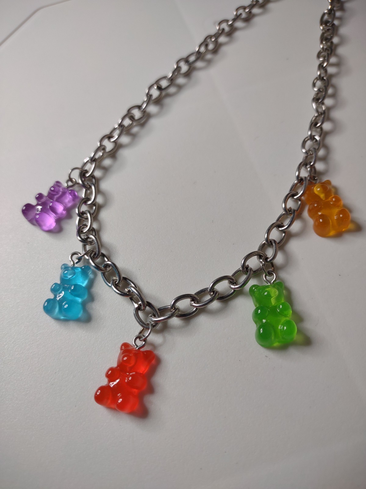 16 Inch Multicolor Bear Chain Necklace