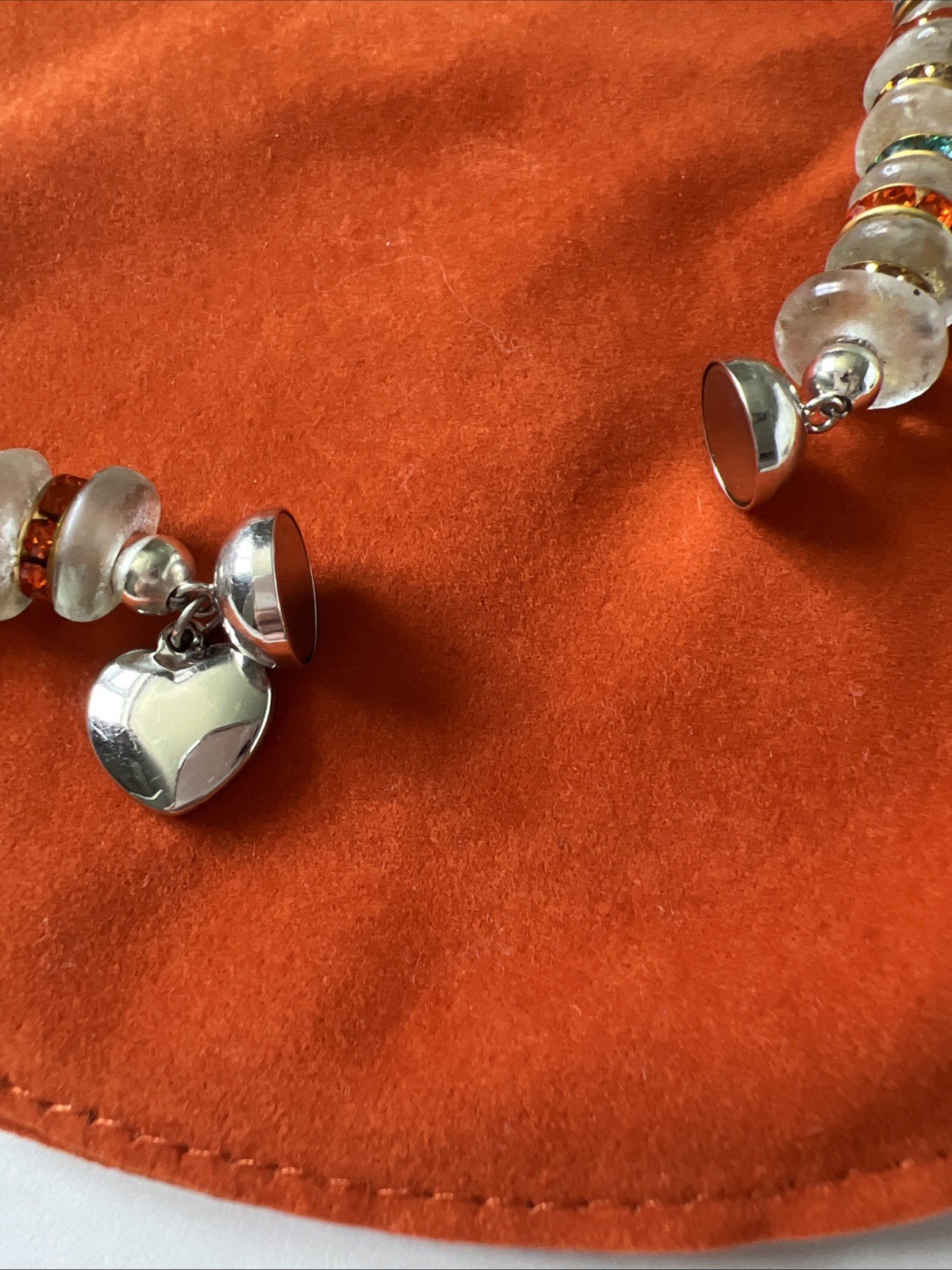 JULIETTA Heron Glass Color Necklace 925 Sterling Silver Magnetic Clasp NWT