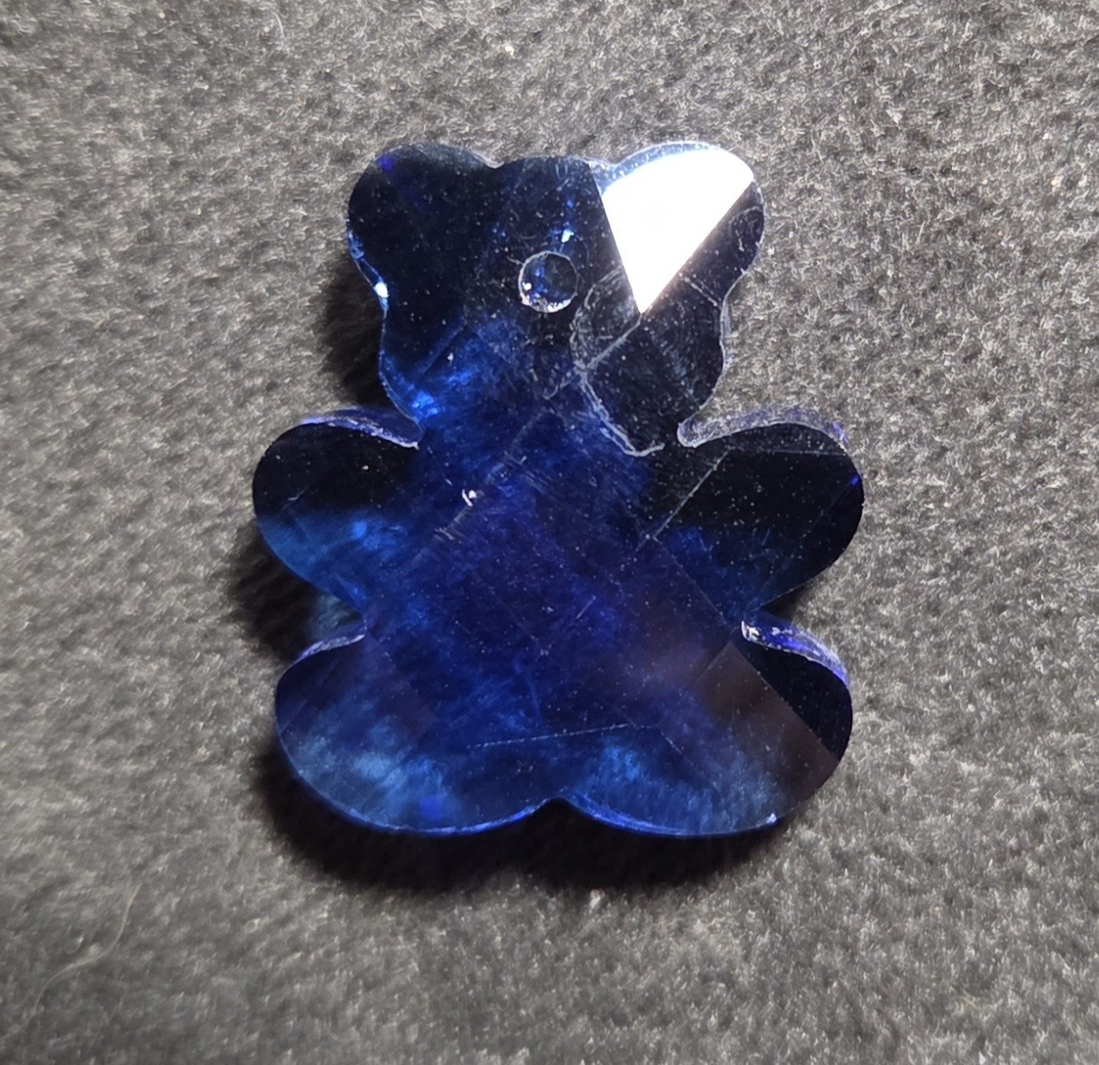 1 pc Crystal Blue Teddy Bear Pendant 25 mm