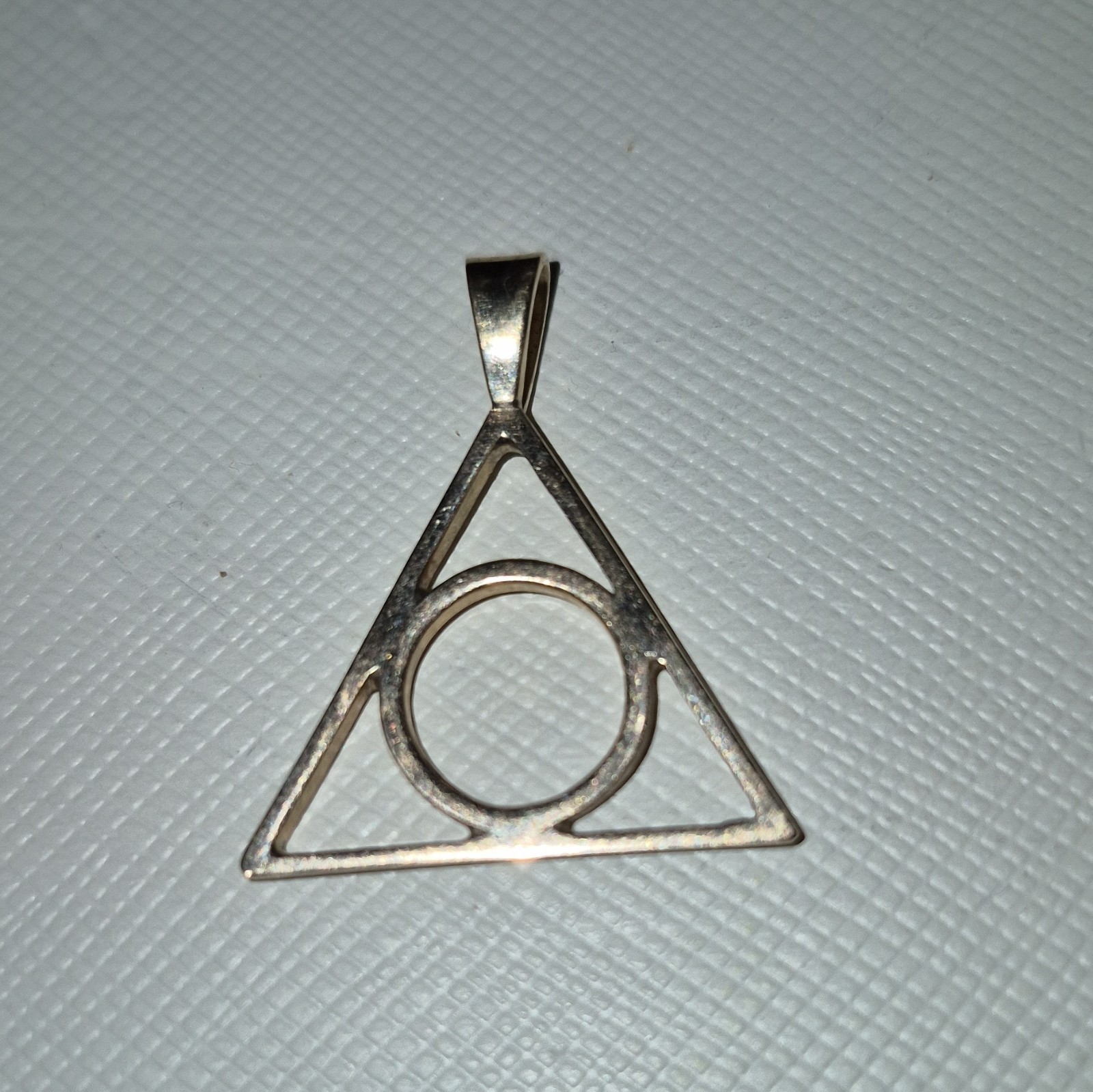 Silver Tone Triangle Charm Pendant, Signs & Symbols Theme