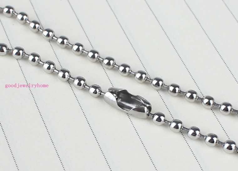 1.5mm-12mm 16-40″ Women’s Me’s 316L Stainless Steel Ball Chain Necklace Jewelry