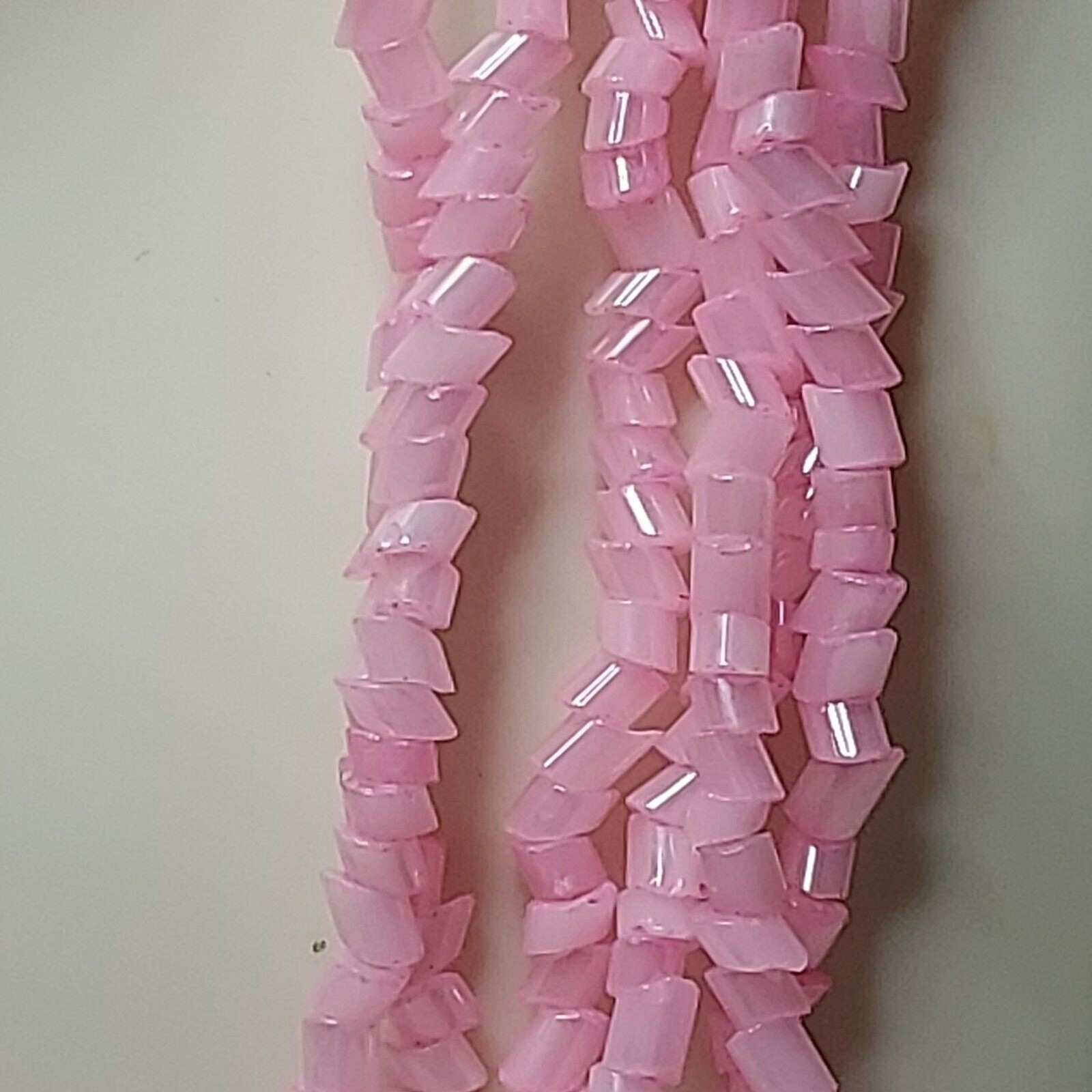 Pink bohemian glass beads 6 strands 24 inches