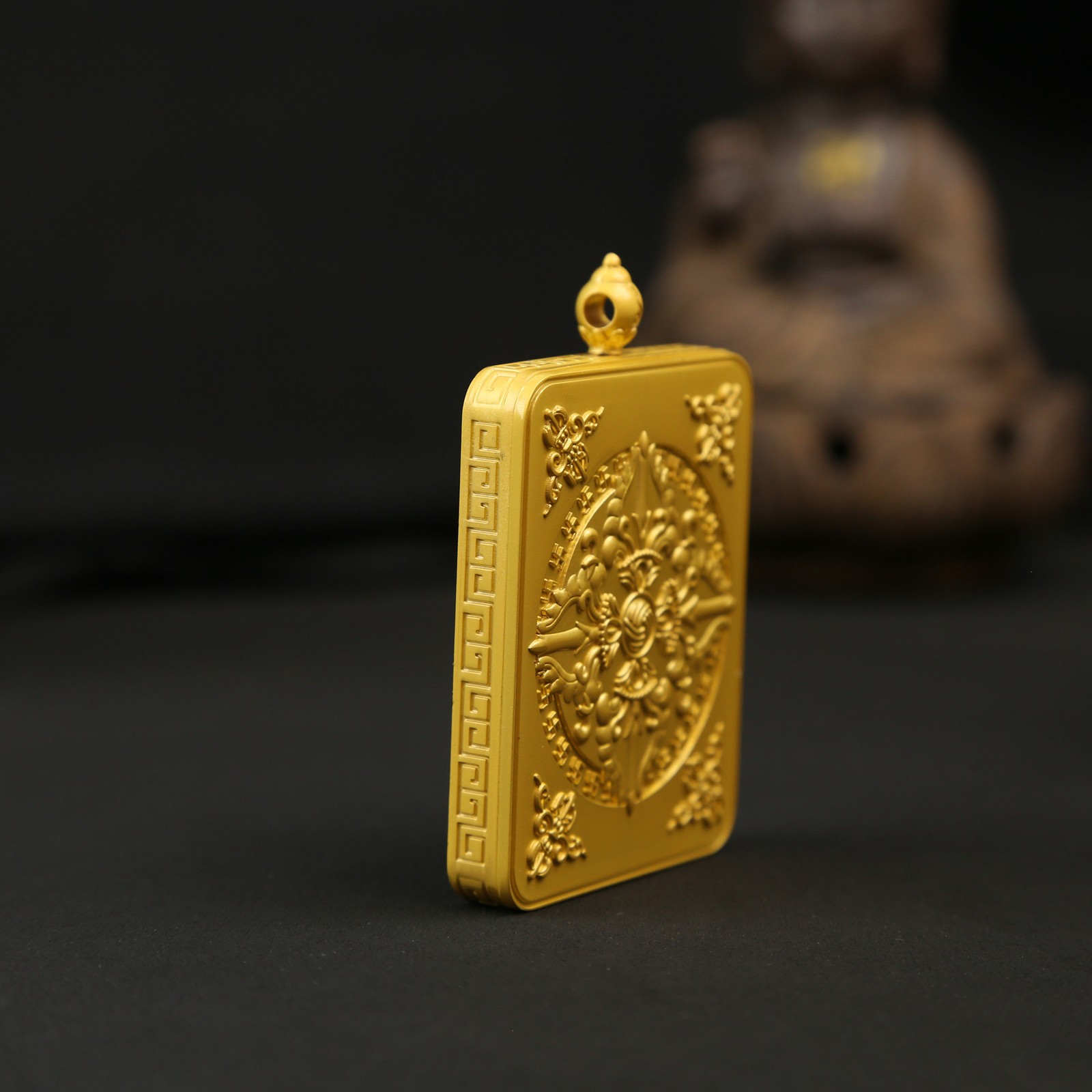 Chinese retro Thangka Wuye portrait pendant Buddha card necklace amulet