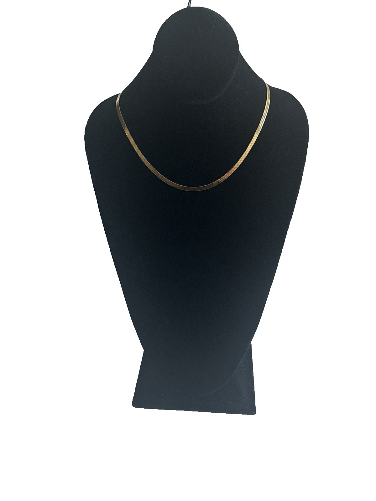 S. steel Beautiful Gold Tone Herringbone Chain Necklace Jewelry