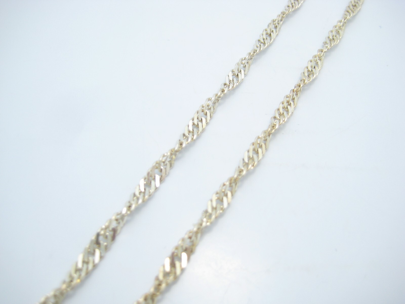 Sterling Silver 3.3mm Flat Curb Link Chain Link Necklace 18″