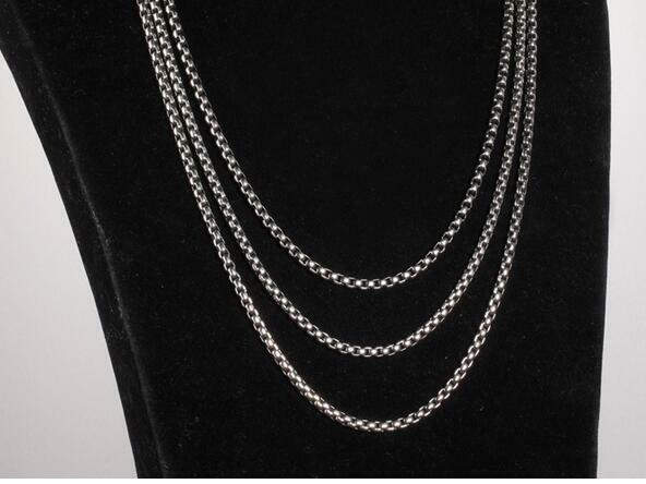 2/3/4/5/MM Men’s Chain Stainless Steel Round Box Link Necklace 20-32 inch hot yc