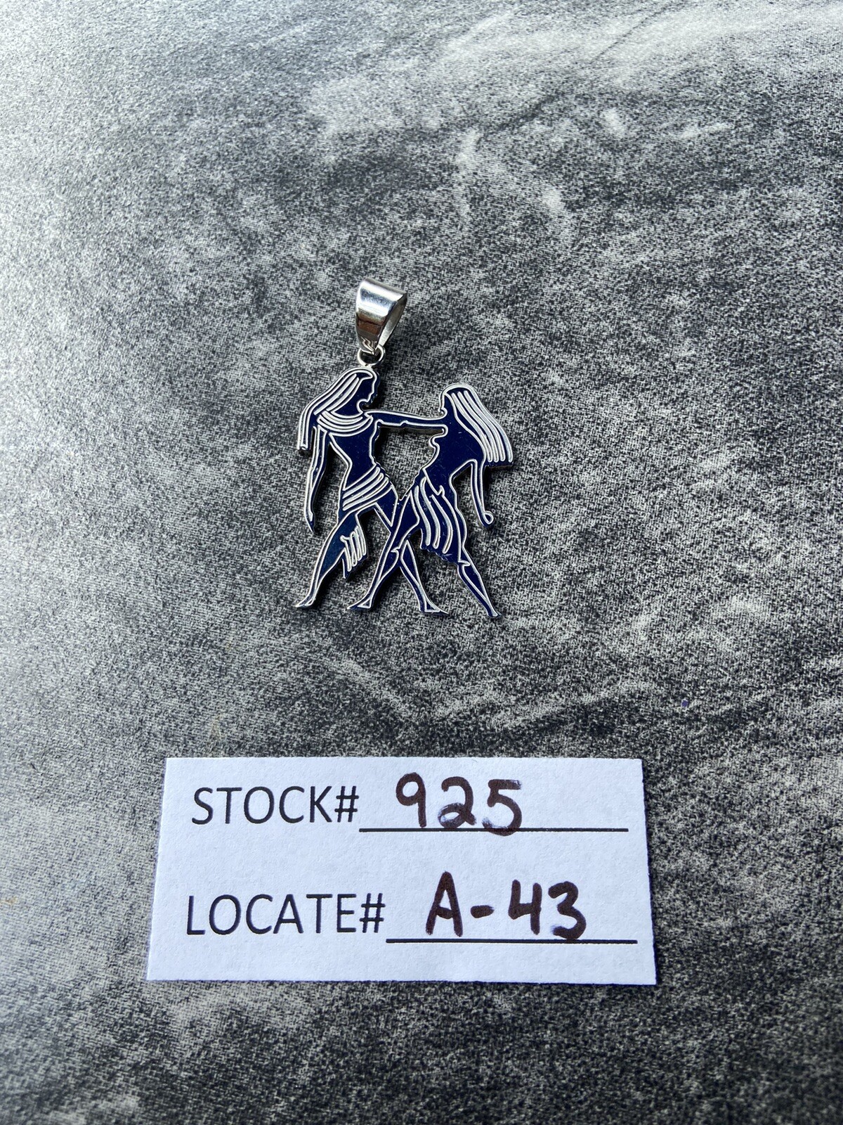 Amazon/tribe Relationship Female/Male Stainless Steel 1-1/2”x 1-3/4” Pendant.