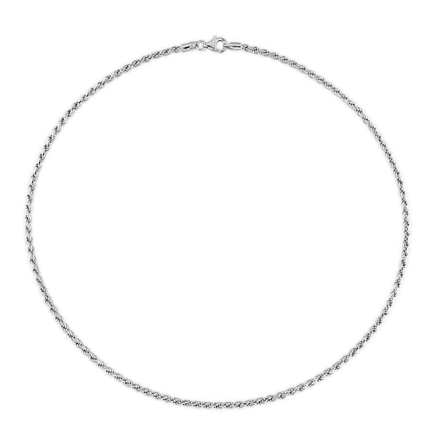 AMOUR 2.2mm Rope Chain Necklace In Sterling Silver, 16 In